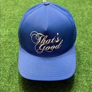NWT G/Fore "That's Good" Flex-Fit Snap-Back Hat (Royal Blue / White Lettering)
